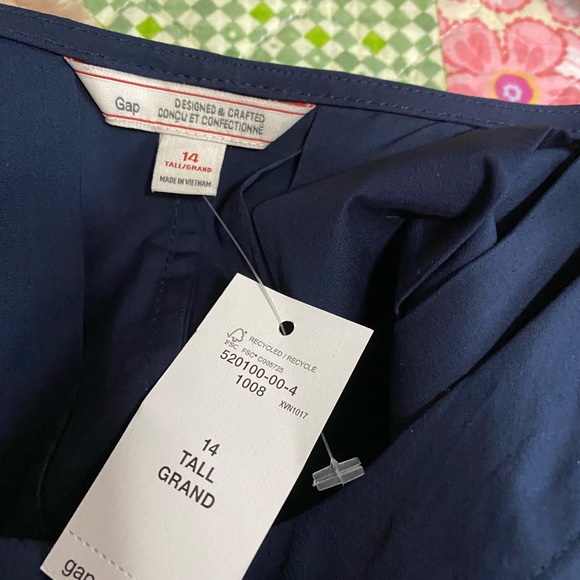 Women’s pleated front dress (Navy Blue) - Picture 4 of 4